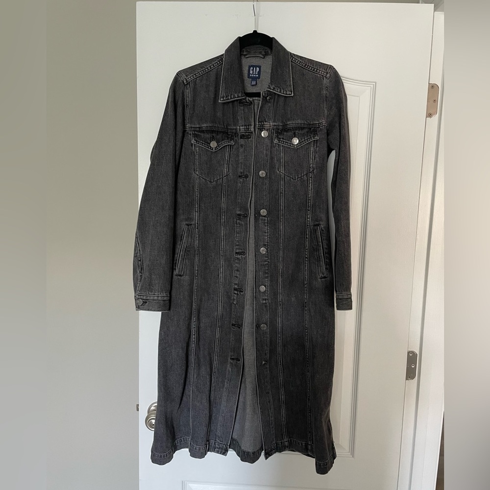 Gap Womens Icon Long Denim Washwell Jacket